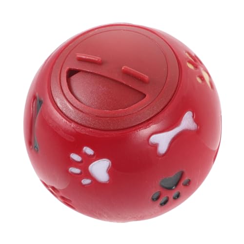 BELLIFFY Interaktiver Hundespielzeugball auslaufendes Futterspielzeug für Hunde klein rot aktives Spielzeug für Welpen pädagogischer Futterball für Haustiere von BELLIFFY