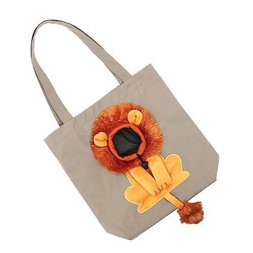 BELLIFFY Umhängetasche Katzentragetasche Haustiertasche Kleine Canvas-Tragetasche Für Haustiere Einzelschulter-katzentasche Canvas-Einkaufstasche Katzen-umhängetasche Katzenträger Segeltuch von BELLIFFY