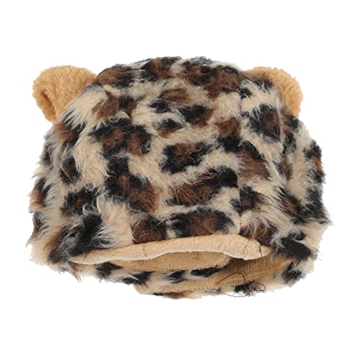 BELLIFFY Verschleißfeste Hundemütze Aquarium-Halloween-Dekorationen Leoparden-Dekor Plüschtiere Welpe Halloween Costume Halloween Kleidung Haustier-Partyhut dekorativer Katzenhut Polyester von BELLIFFY