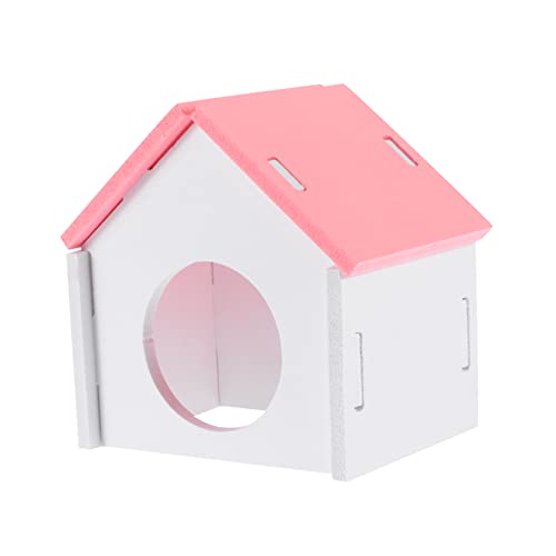 BELLIFFY Versteck Für Kleine Tiere Chinchilla Guinea Lebensraum Schlafnest Für Hamster Hamsternest Mäuse Spielen Hamster Schlafhaus Chinchilla-hütte Hamster Ruhenester Petg PVC Rosa von BELLIFFY