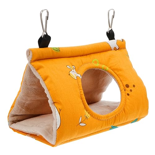 BELLIFFY Vogelnest scrump plüsch Vogel warmes Nest Hängematte für Kleintiere Haustier-Hängemattenbett de porristas haustierbett pet Bed Papageiennest Papageienschlafnest Sherpa Orange von BELLIFFY