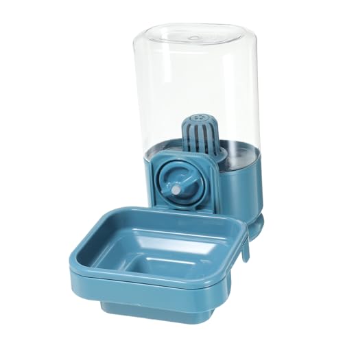 BELLIFFY Wasserflasche für Kaninchen Wasserspender für Kaninchenkäfige Wasserflaschen wasserspender für Haustiere Hase Wasserspender Hängender Hasen-Wasserspender Plastik Sky-Blue von BELLIFFY