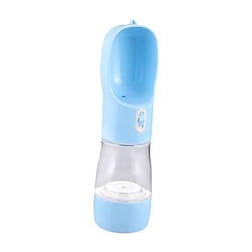 BELLIFFY Wasserfutterspender Wasserflasche Für Hunde Tragbare Wasserflasche Wasserspender Für Welpen Tragbare Haustierwasserflasche Tragbarer Hundenapf Wasserspender Für Reisehunde Sky-Blue von BELLIFFY