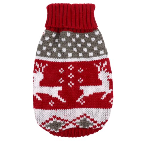 BELLIFFY Weihnachts Haustierpullover Winer Hundepullover Bequeme Hundekleidung Winterkostüme Für Hunde Weihnachts Hundekostüme Weihnachts Haustierkostüm Weihnachts Hundekleid von BELLIFFY