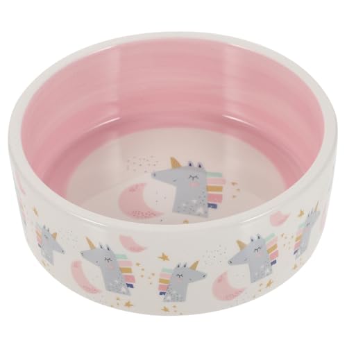 BELLIFFY hundefutternapf tierfutterbehälter pet Water Bowl Keramikfutterschüssel Haustiernapf Fressnäpfe für Hunde Katze Futterautomat für Haustiere Tierfutterautomat aus Keramik Rosa von BELLIFFY