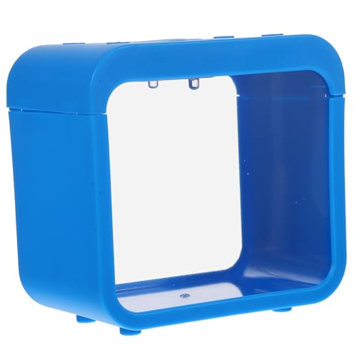 BELLIFFY kreatives Aquarium Deckel Mini Kampfpanzer kleines Aquariumbecken Tiere fischteller stechkartuschen aquariumfische Fischbecken aus Kunststoff transparentes Aquarium Plastik Blue von BELLIFFY