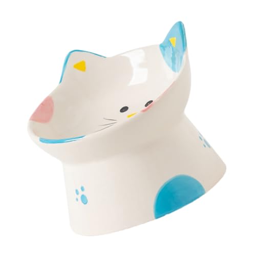 BELLIFFY pet Feeder pet Bowl Katzenfutterbar Keramik Haustiernapf Katzen schüssel cat Bowl Welpenschüssel Katzennapf aus Keramik Katzenversorgung Hundebedarf Boden katzennapf von BELLIFFY