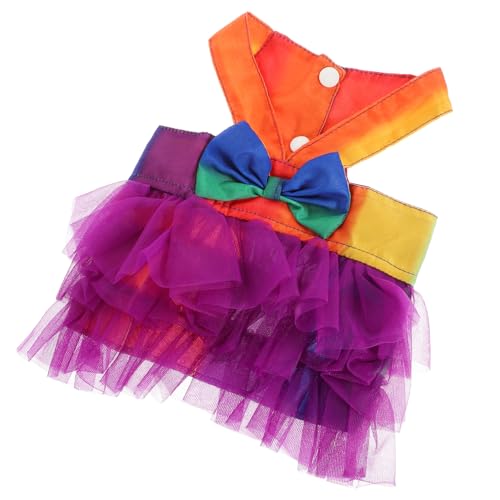 BELLIFFY Elegantes Ärmelloses Hundekleid für Welpen Haustier-Party-Outfit mit Schleife von BELLIFFY