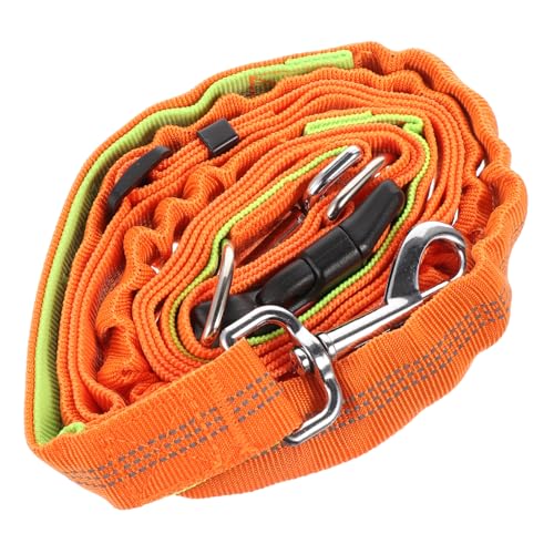 BELLIFFY Haustierleine Hund Jogging Leine Gürtel Für Haustiere Laufleine Für Haustiere Hundegeschirr Gürtel Hund Läuft An Der Leine Bungee-Hund Läuft Haustier Geschirr Petg Nylon Orange von BELLIFFY