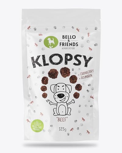 Bello & Friends Klopsy Beef, 125 g, hochwertiger Rind Hundesnack getreidefrei und proteinreich, für Training und Belohnung von BELLO & FRIENDS AUTHENTIC PET FOOD