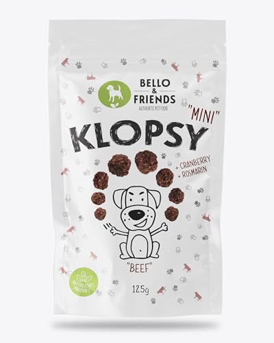 Bello & Friends Klopsy Mini Beef, 125 g, hochwertiger Rind Hundesnack getreidefrei und proteinreich, für Training und Belohnung von BELLO & FRIENDS AUTHENTIC PET FOOD