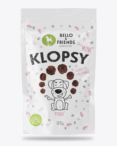 Bello & Friends Klopsy Mini Pork, 125 g, hochwertiger Schwein Hundesnack getreidefrei und proteinreich, für Training und Belohnung von BELLO & FRIENDS AUTHENTIC PET FOOD