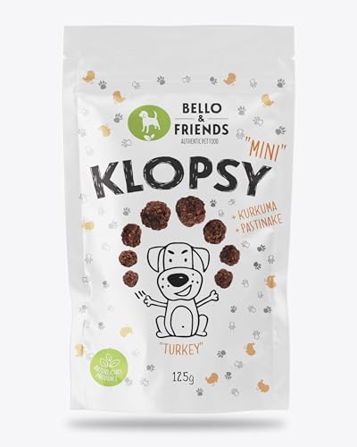 Bello & Friends Klopsy Mini Turkey, 125 g, hochwertiger Pute Hundesnack getreidefrei und proteinreich, für Training und Belohnung von BELLO & FRIENDS AUTHENTIC PET FOOD