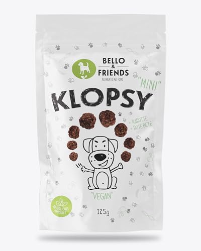 Bello & Friends Klopsy Mini Vegan, 125 g, hochwertiger fleischfreier Hundesnack getreidefrei und proteinreich, für Training und Belohnung von BELLO & FRIENDS AUTHENTIC PET FOOD