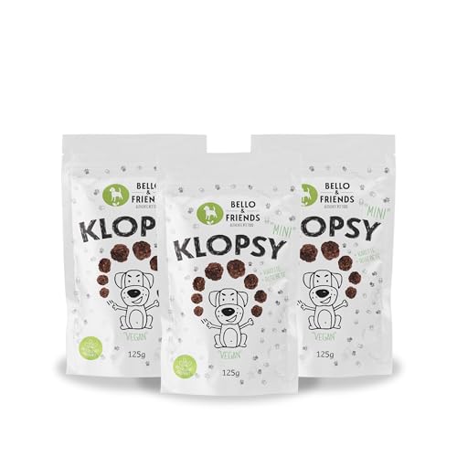 Bello & Friends Klopsy Mini Vegan, 3er Pack, 3 x 125 g, hochwertiger fleischfreier Hundesnack getreidefrei und proteinreich, für Training und Belohnung von BELLO & FRIENDS AUTHENTIC PET FOOD