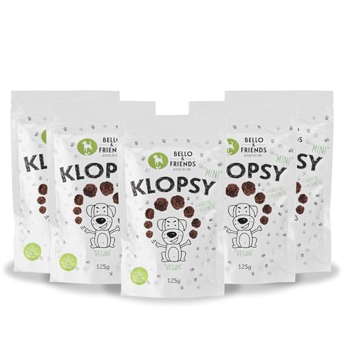 Bello & Friends Klopsy Mini Vegan, 5er Pack, 5 x 125 g, hochwertiger fleischfreier Hundesnack getreidefrei und proteinreich, für Training und Belohnung von BELLO & FRIENDS AUTHENTIC PET FOOD