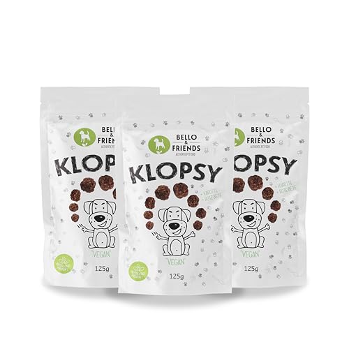 Bello & Friends Klopsy Vegan, 3er Pack, 3 x 125 g, hochwertiger fleischfreier Hundesnack getreidefrei und proteinreich, für Training und Belohnung von BELLO & FRIENDS AUTHENTIC PET FOOD