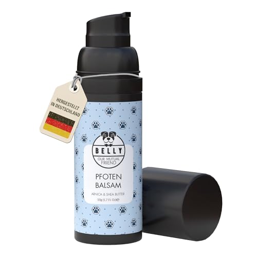 Belly® Pfotenbalsam Hund - 50ml - Sanfte Pfotenpflege Hund, Pfotenschutz Hund Sommer, Pfotenbalsam für Hunde Pfotenbalsam, vegan & in Deutschland hergestellt von BELLY OUR MUTUAL FRIEND