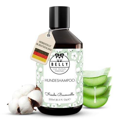 Belly® Hundeshampoo Sensitiv - 250ml - Veganes Hundeshampoo gegen Geruch für alle Hunderassen, für glänzendes Fell & bessere Kämmbarkeit, Hunde Shampoo von BELLY OUR MUTUAL FRIEND