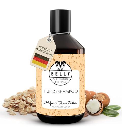 Belly® Hundeshampoo Sensitiv - 250ml - Veganes Hundeshampoo gegen Geruch für alle Hunderassen, für glänzendes Fell & bessere Kämmbarkeit, Hunde Shampoo von BELLY OUR MUTUAL FRIEND