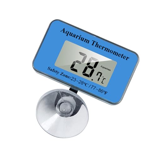 BELOWSYALER Mehrzweck-Wasserthermometer für Aquarien mit leicht ablesbarem Digitaldisplay und sicherer Saugnapf-Montage von BELOWSYALER