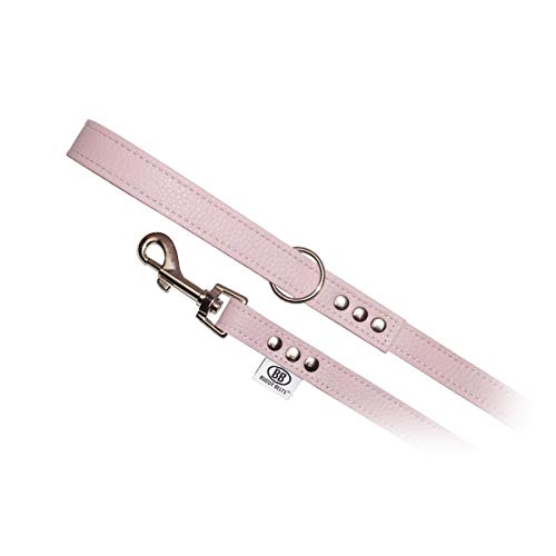 BUDDY BELT All Pebble Grain Leather Leash Pink – Premium Edition (1,9 cm x 1,2 m) von BUDDY BELT