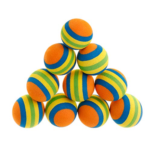 BELTI 10 Stück/Set Regenbogenball Haustier Spielzeug Eva Weiche Interaktive Katze Hund Welpe Kätzchen Spielen Lustige Bunte Geschenke Kauen Bälle Haustiere Produkte von Belti