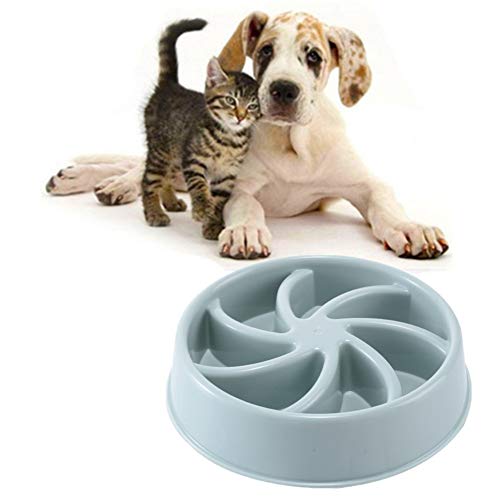 Antischlingnapf Hunde Katzennapf rutschfest Welpenfutter Wet Bowl Anti Gulp Hundenapf Große Hundenapf Hundenäpfe rutschfest rutschfeste Schüssel Blue-3 von BENHAI