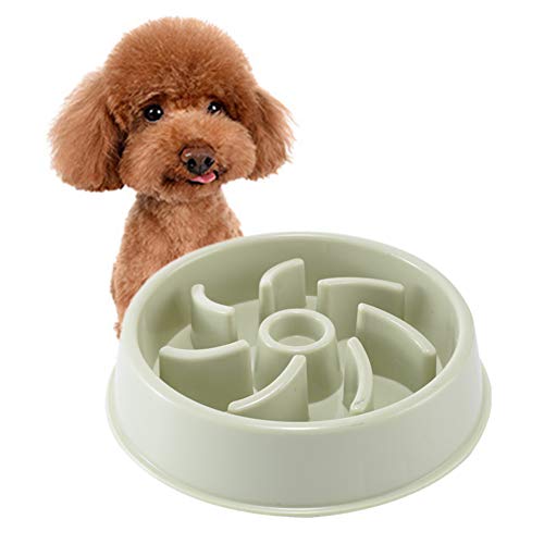 Antischlingnapf Hunde Katzennapf rutschfest Welpenfutter Wet Bowl Anti Gulp Hundenapf Große Hundenapf Hundenäpfe rutschfest rutschfeste Schüssel Green-2 von BENHAI