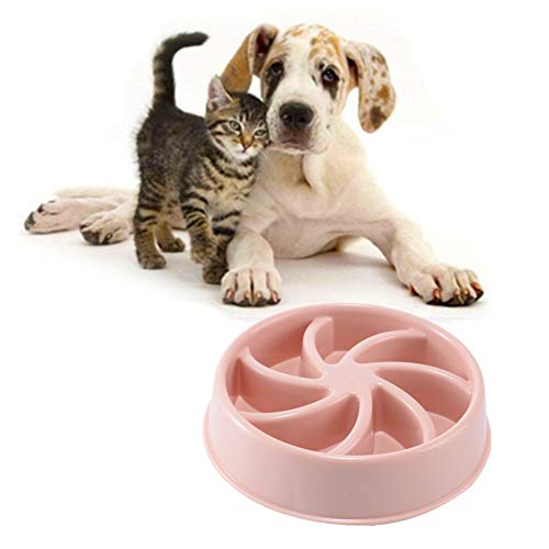 Antischlingnapf Hunde Katzennapf rutschfest Welpenfutter Wet Bowl Anti Gulp Hundenapf Große Hundenapf Hundenäpfe rutschfest rutschfeste Schüssel pink-3 von BENHAI