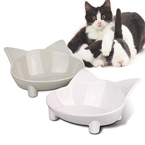 Fressnapf Katze Katzennapf rutschfest Katzenschüsseln gekippt Hundenäpfe rutschfest Hundenäpfe Medium rutschfeste Cat Bowl Futternäpfe Für Hunde 2 pcs-a von BENHAI