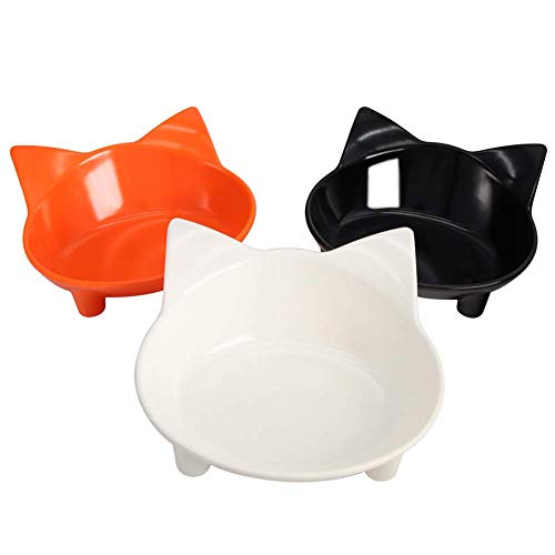 Fressnapf Katze Katzennapf rutschfest Katzenschüsseln gekippt Hundenäpfe rutschfest Hundenäpfe Medium rutschfeste Cat Bowl Futternäpfe Für Hunde 3pcs-c von BENHAI