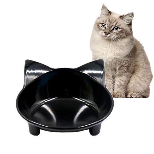 Fressnapf Katze Katzennapf rutschfest Katzenschüsseln gekippt Hundenäpfe rutschfest Hundenäpfe Medium rutschfeste Cat Bowl Futternäpfe Für Hunde Black von BENHAI