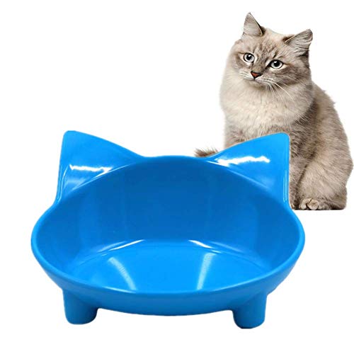 Fressnapf Katze Katzennapf rutschfest Katzenschüsseln gekippt Hundenäpfe rutschfest Hundenäpfe Medium rutschfeste Cat Bowl Futternäpfe Für Hunde Blue von BENHAI