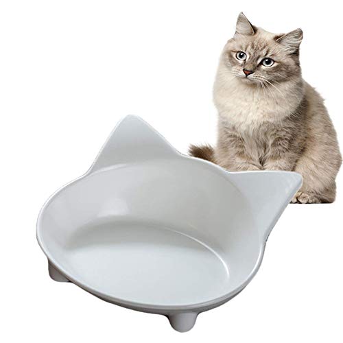 Fressnapf Katze Katzennapf rutschfest Katzenschüsseln gekippt Hundenäpfe rutschfest Hundenäpfe Medium rutschfeste Cat Bowl Futternäpfe Für Hunde White von BENHAI