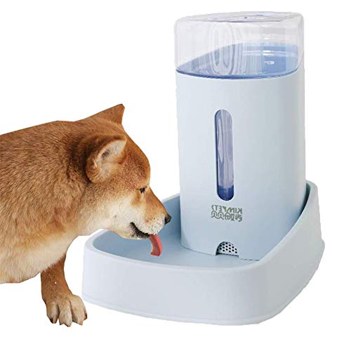 Futterautomat Hunde Futterautomat Katze Trockenfutterspender für Haustiere Katzenfutter Lagerung Wasser Hundenapf Abnehmbarer Futterautomat für Hunde Blue,Water Feeder von BENHAI