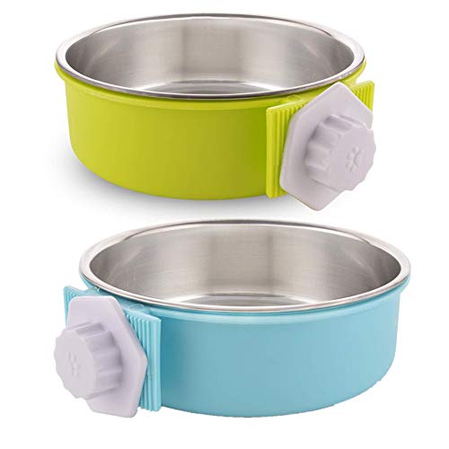 Futterstation Hund Hundenapf Höhenverstellbar Haustierschalen Für Katzen Katzen-Wasserschüssel Edelstahl Hundenäpfe Hundenäpfe Medium 2pcs,l von BENHAI