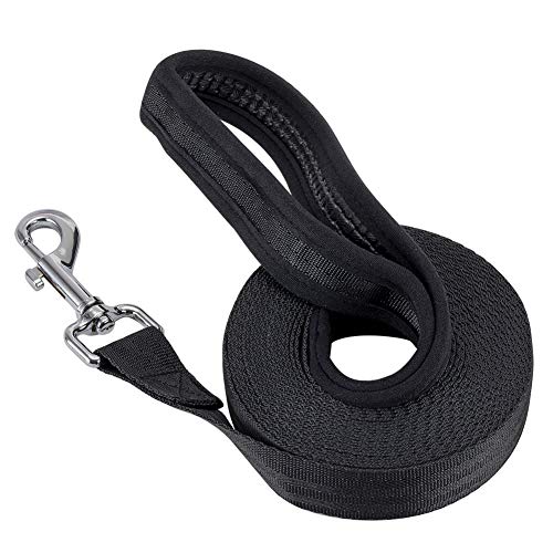 Hundeleine Große Hunde Hundeleine Kleine Hund Hund führt Rutschseil Anti-Pull-Hundeleine Lange Hundeleine Hundetraining Lead Seil Hund führen Black,15m von BENHAI