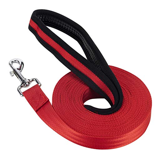 Hundeleine Große Hunde Hundeleine Kleine Hund Hund führt Rutschseil Anti-Pull-Hundeleine Lange Hundeleine Hundetraining Lead Seil Hund führen red,20m von BENHAI