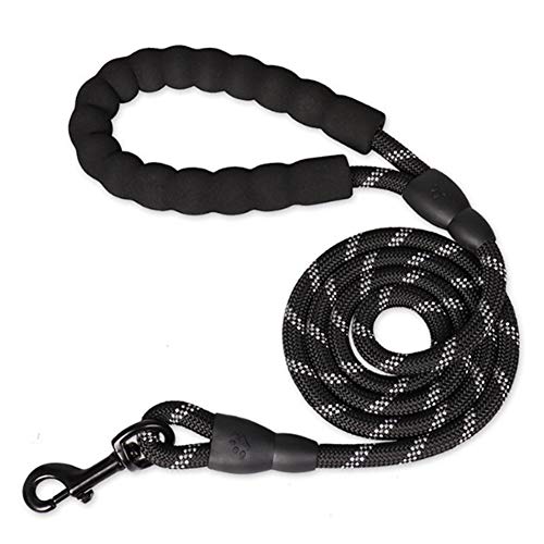 Hundeleine Große Hunde Hundeleine Kleine Hund Hundeleine bequem Hundeleine für kleine Hunde Hund führt stark Gepolsterte Hundeleine Seil Hund führen Black,10mm-120cm von BENHAI