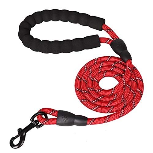 Hundeleine Große Hunde Hundeleine Kleine Hund Hundeleine bequem Hundeleine für kleine Hunde Hund führt stark Gepolsterte Hundeleine Seil Hund führen red,10mm-120cm von BENHAI