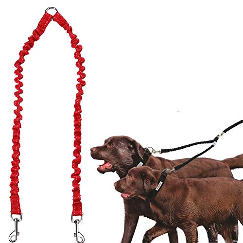 Hundeleine Hunde Leine Hundeleine bequem Dog Slip Lead Leine für große Hunde Hundetraining Lead Slip Lead für Hunde Hund Bungee Blei Hund führt stark red von BENHAI