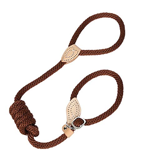 Hundeleine Hundeleine Große Hunde Dog Slip Lead Seil Hund führen Hundeleine für kleine Hunde Hund führt Rutschseil Anti-Pull-Hundeleine Brown,l von BENHAI