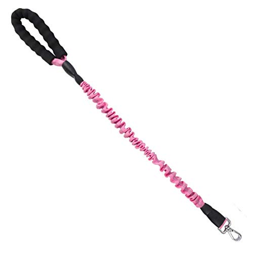 Hundeleine Kleine Hund Hundeleine Hund Bungee Blei Anti-Pull-Hundeleine Leine für große Hunde Hundetraining Lead Hund führt Rutschseil pink von BENHAI