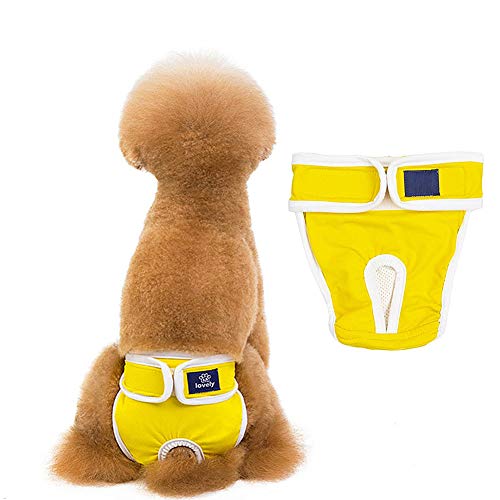 Hundewindeln FüR HüNdinnen Hundewindeln RüDe Windel Hündin Hundehosen Windeln für Hunde Hundewindeln Windeln für Rüden Yellow,XL von BENHAI