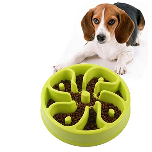 Katzennapf Antischlingnapf Hunde Bloat Stop Hundenapf Anti Gulp Hundenapf Katzen Puzzle Feeder Slow Feeder Fressnapf rutschfeste Schüssel Green von BENHAI