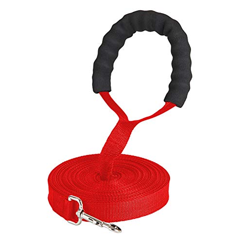 Laufleine Für Hunde Hundeleine Große Hunde Hundetraining Lead Anti-Pull-Hundeleine Hundeleine für kleine Hunde Hund führt Rutschseil red,10m von BENHAI