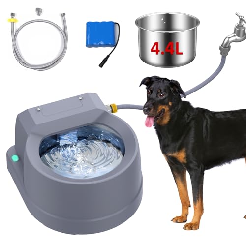 BENTOPAL Hunde Wasserbrunnen Auto Füllung Hund Wasserspender Connect Wasserversorgung Wiederaufladbare 3,9L Große Hunde Wassernapf von BENTOPAL