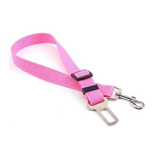 Hund Autositz Hund Auto Rickbank Hund Autoschondecke Einstellbare Länge Hund Auto Sicherheitsgurt Sicherheitsschutz Travel Pets Zubehör Hund Leine Halsband Breakaway Solid Car Harness-Rosa_Haustier Le von BEPM