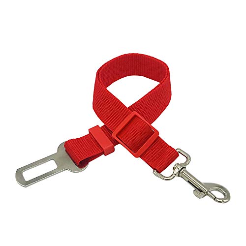 Hund Autositz Hund Auto Rickbank Hund Autoschondecke Einstellbare Länge Hund Auto Sicherheitsgurt Sicherheitsschutz Travel Pets Zubehör Hund Leine Halsband Breakaway Solid Car Harness-Rot_Haustier Lei von BEPM